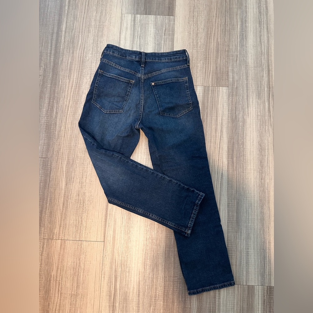 High rise straight leg jeans